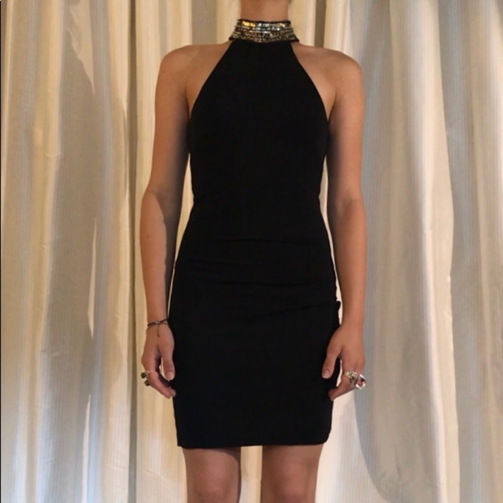 Black cocktail dress